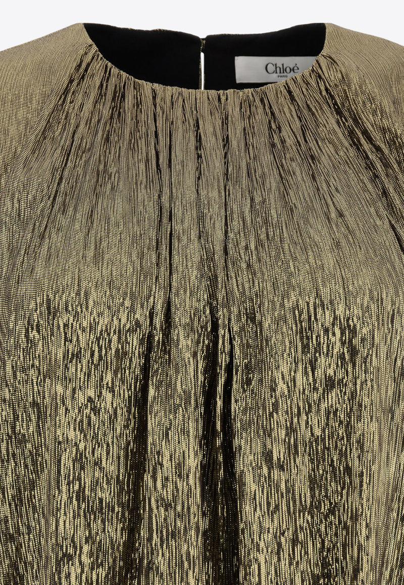 Chloé Silk Mini Dress Gold 25SRO14298OYY_76513