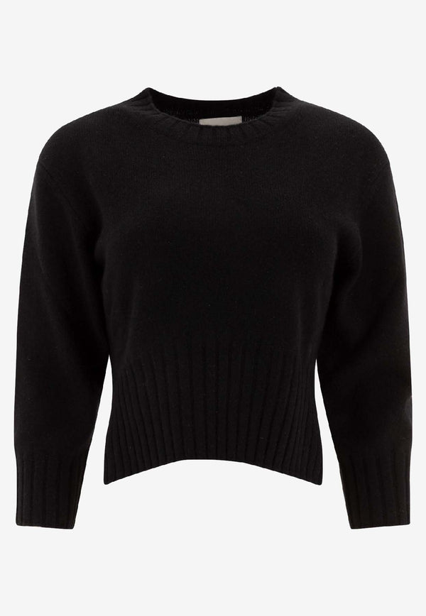 Loulou Studio Cashmere Cropped Sweater Black MORABLACK_76665
