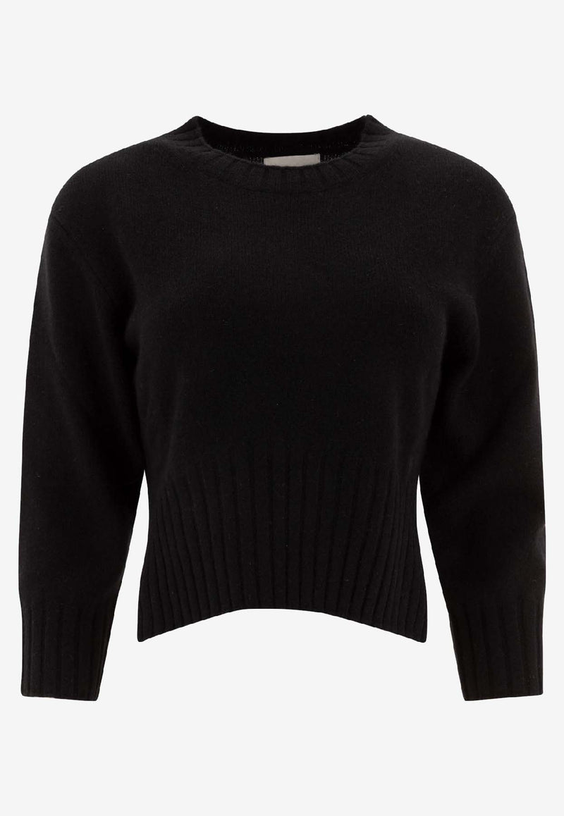 Loulou Studio Cashmere Cropped Sweater Black MORABLACK_76665