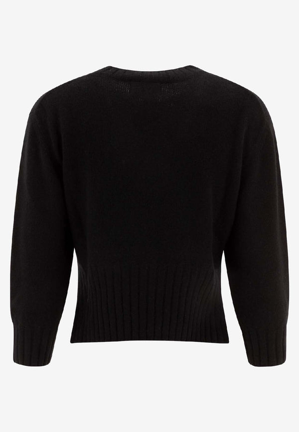 Loulou Studio Cashmere Cropped Sweater Black MORABLACK_76665