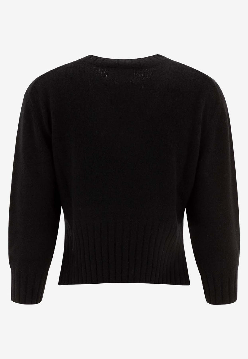 Loulou Studio Cashmere Cropped Sweater Black MORABLACK_76665