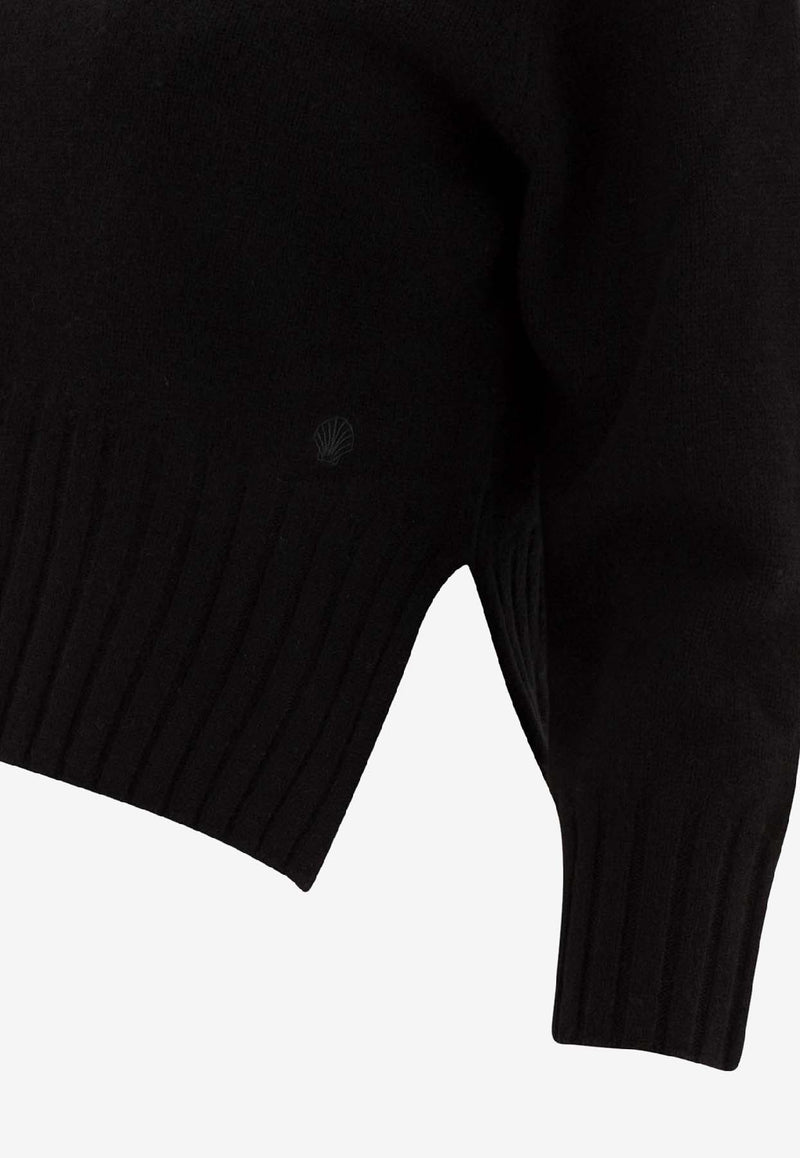 Loulou Studio Cashmere Cropped Sweater Black MORABLACK_76665