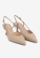 Gianvito Rossi Ascent 55 Slingback Pumps Beige G9533255LACSAND_76756