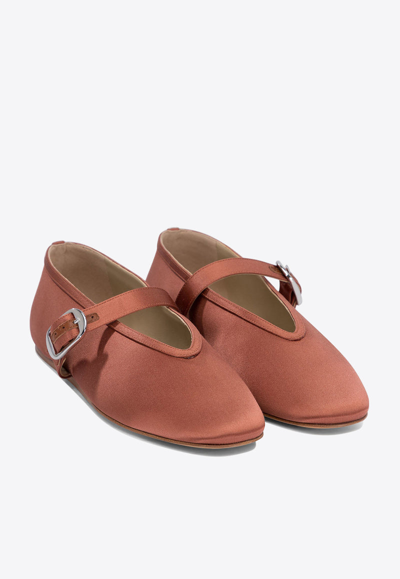 Le Monde Bèryl Stella Mary-Jane Satin Ballet Flats Red STE-SSTRUS_76816