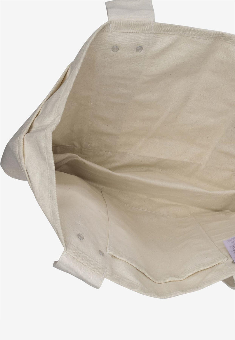 The North Face Circular Logo Canvas Tote Bag White NF0A88TNLE71_76747