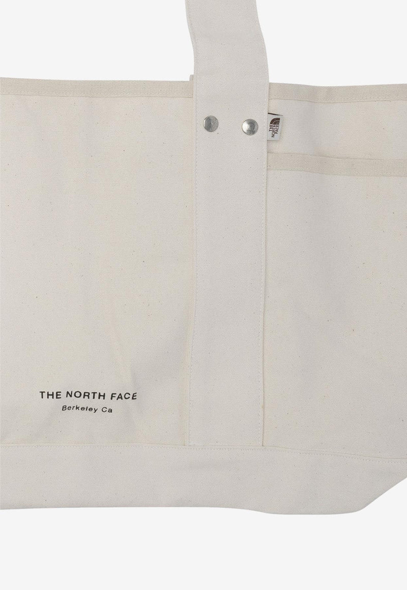 The North Face Circular Logo Canvas Tote Bag White NF0A88TNLE71_76747