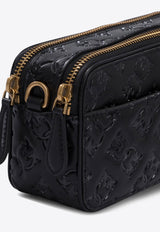 PINKO Embossed Leather Crossbody Bag Black 104292A1YBZ99Q_76937