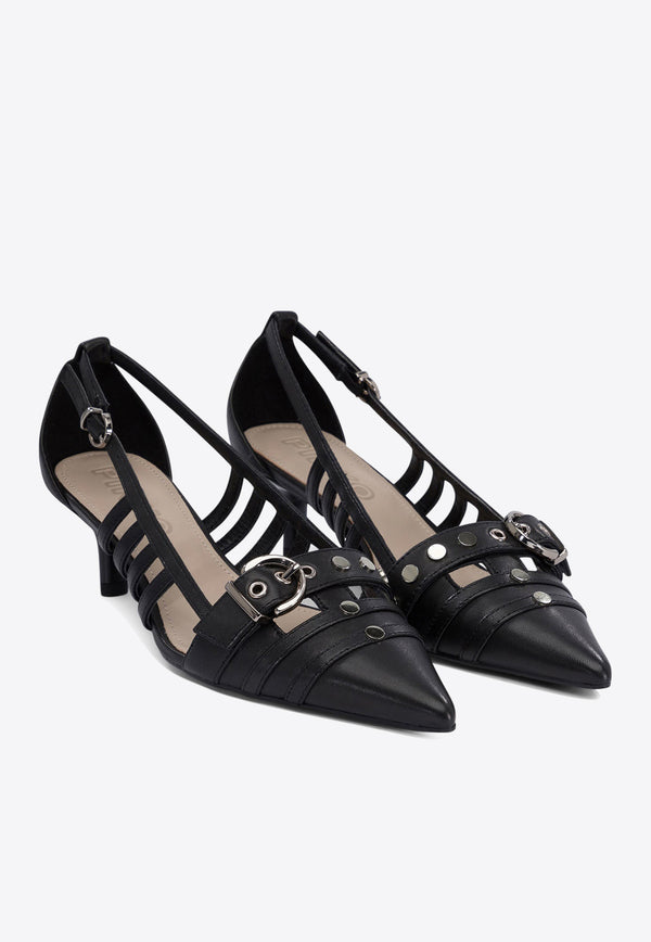 PINKO Gloria 50 Nappa Leather Pumps Black SD0249P003Z99_76857