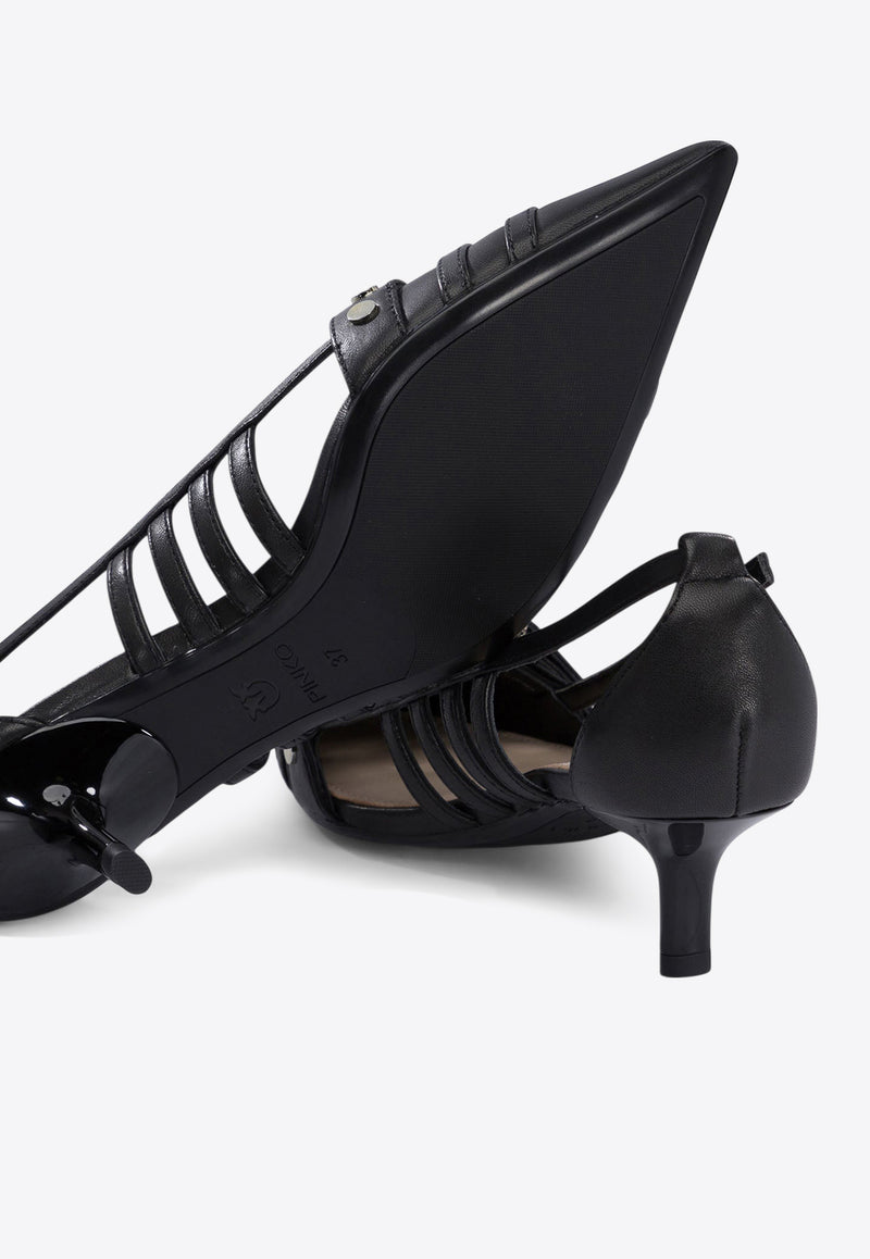 PINKO Gloria 50 Nappa Leather Pumps Black SD0249P003Z99_76857