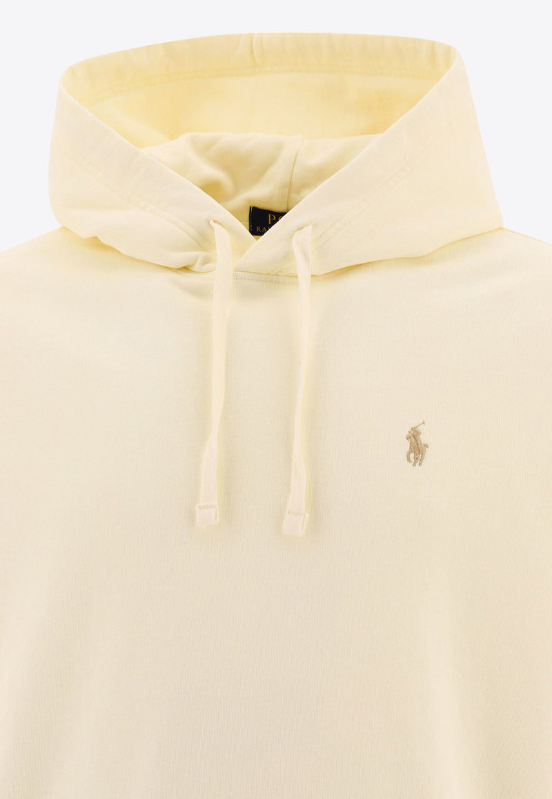 Polo Ralph Lauren Logo Embroidered Hooded Sweatshirt Cream 710916690003CLUBHOUSE CREAM_76879