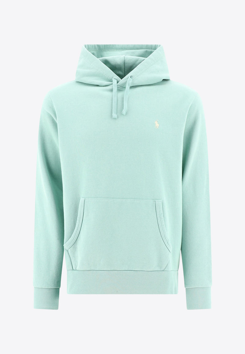 Polo Ralph Lauren Logo Embroidered Hooded Sweatshirt Light Blue 710916690012CELADON_76892