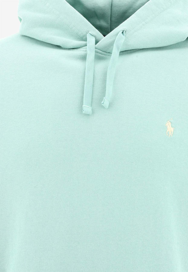 Polo Ralph Lauren Logo Embroidered Hooded Sweatshirt Light Blue 710916690012CELADON_76892