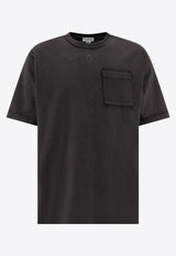 Alexander McQueen Short-Sleeved Solid T-shirt 815068QTAC60548_77031 Black