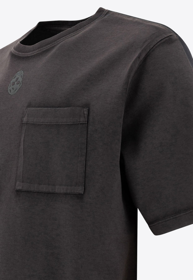 Alexander McQueen Short-Sleeved Solid T-shirt 815068QTAC60548_77031 Black