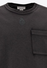 Alexander McQueen Short-Sleeved Solid T-shirt 815068QTAC60548_77031 Black