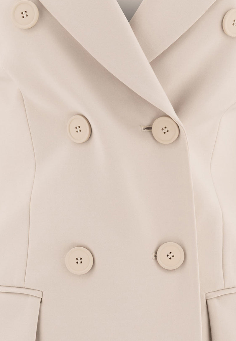 Sportmax Frizzo Double-Breasted Blazer 2512911011600FRIZZO001_77093 Beige