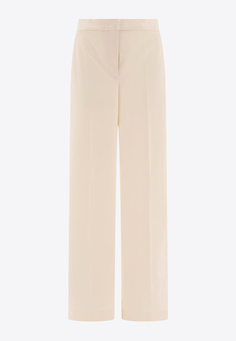 Max Mara Orche Straight-Leg Tailored Pants Cream 2511781038600ORCHE001_77086