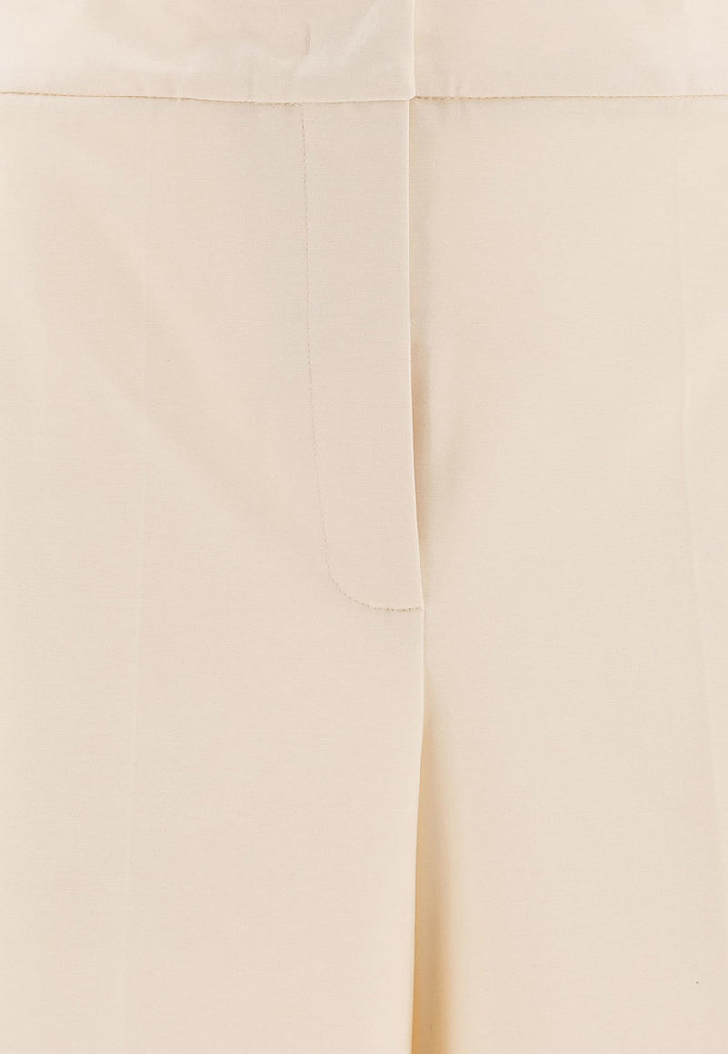 Max Mara Orche Straight-Leg Tailored Pants Cream 2511781038600ORCHE001_77086