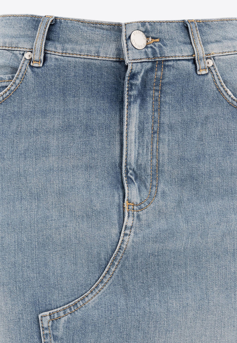 PINKO Midi Denim Skirt Blue 104628A2EAPJE_77098