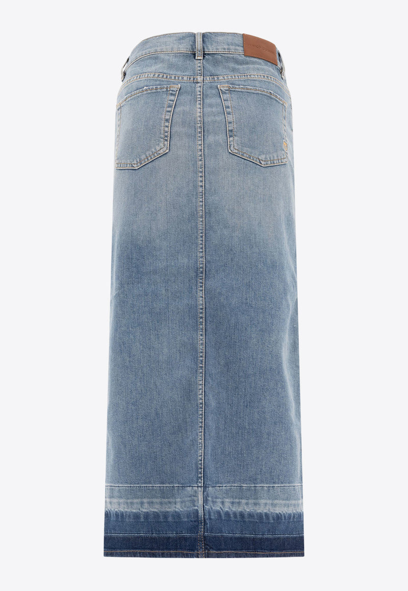 PINKO Midi Denim Skirt Blue 104628A2EAPJE_77098