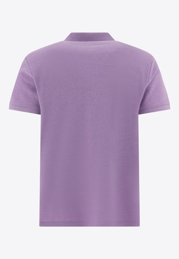 Polo Ralph Lauren Logo Embroidered Polo T-shirt Purple 710680784370PASTEL PURPLE HEATHER_76977