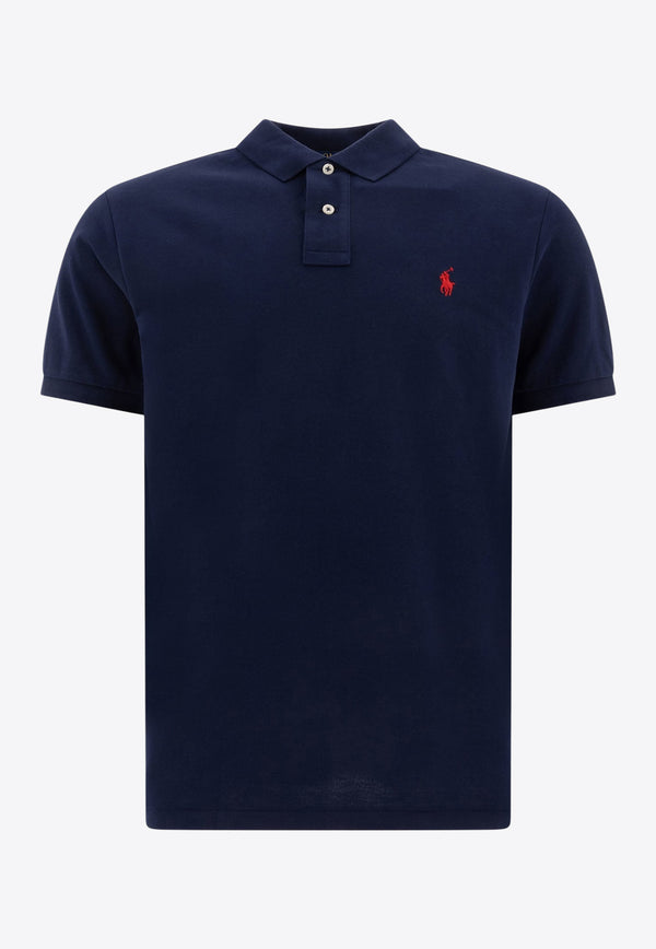 Polo Ralph Lauren Logo Embroidered Polo T-shirt Blue 710782592008NEWPORT NAVY/C3870_77068
