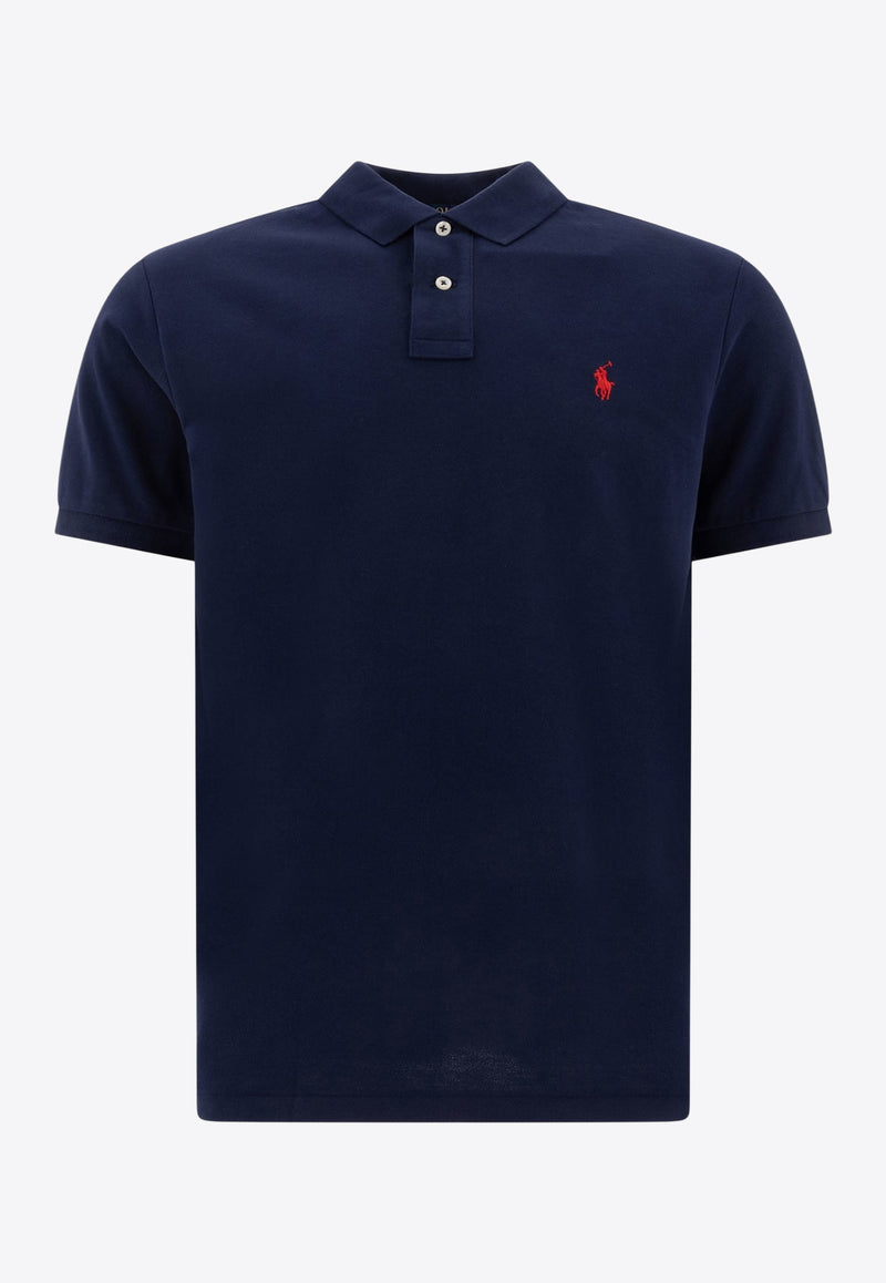 Polo Ralph Lauren Logo Embroidered Polo T-shirt Blue 710782592008NEWPORT NAVY/C3870_77068