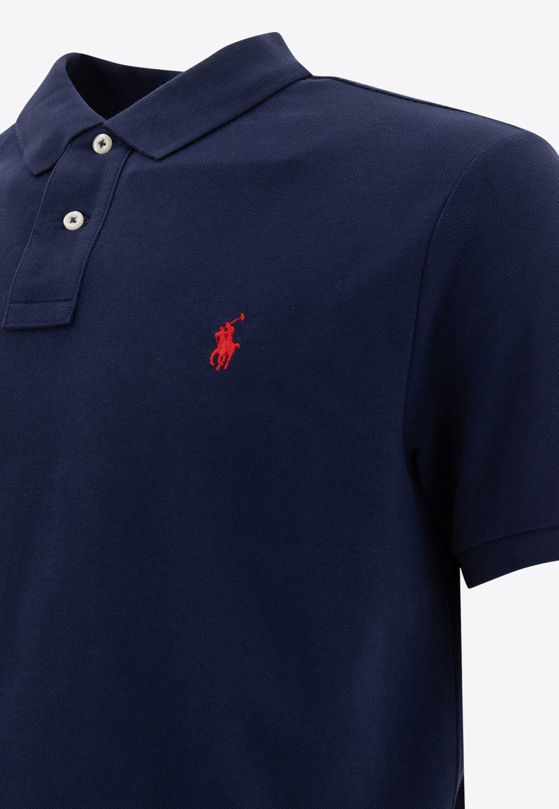 Polo Ralph Lauren Logo Embroidered Polo T-shirt Blue 710782592008NEWPORT NAVY/C3870_77068
