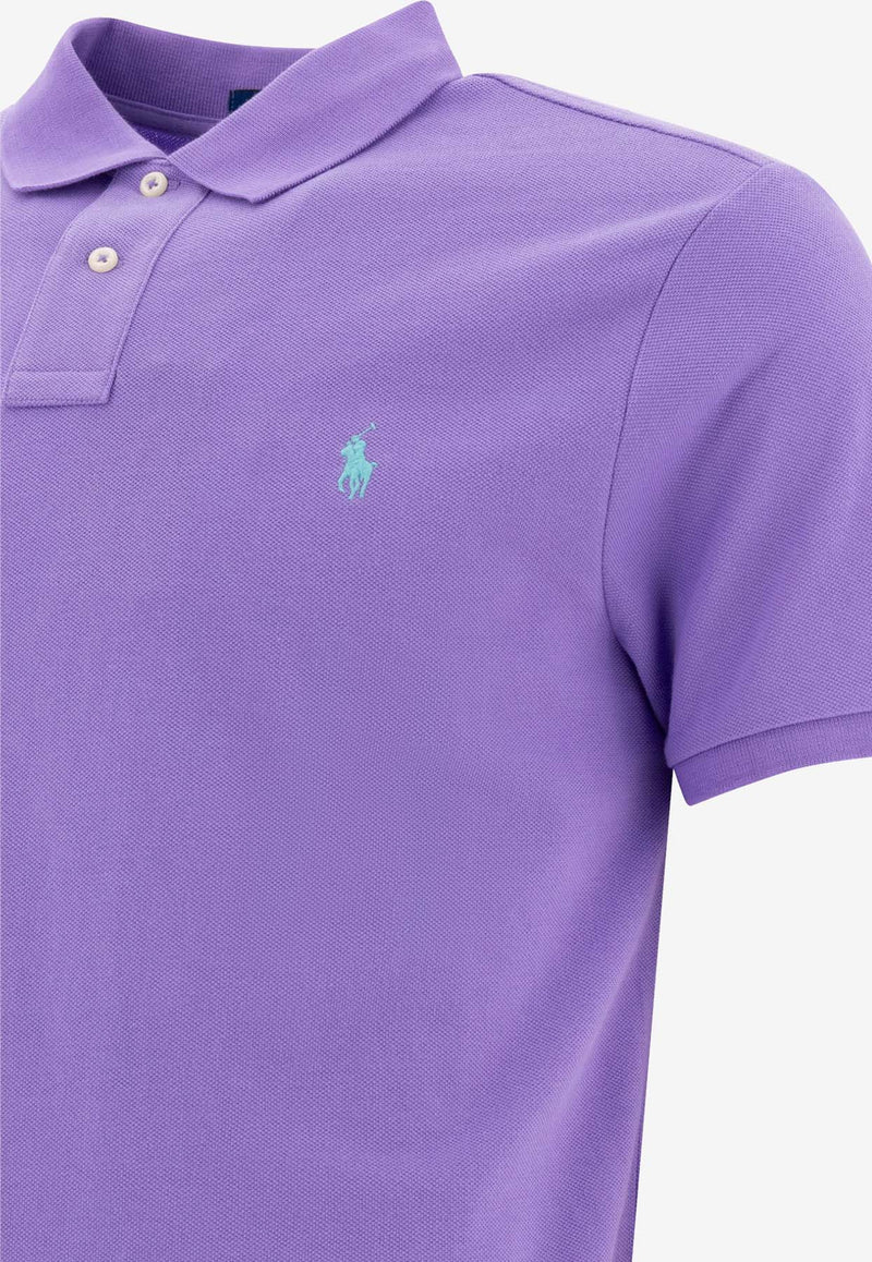 Polo Ralph Lauren Logo Embroidered Polo T-shirt Purple 710782592028CACTUS PURPLE/ C6103_77032