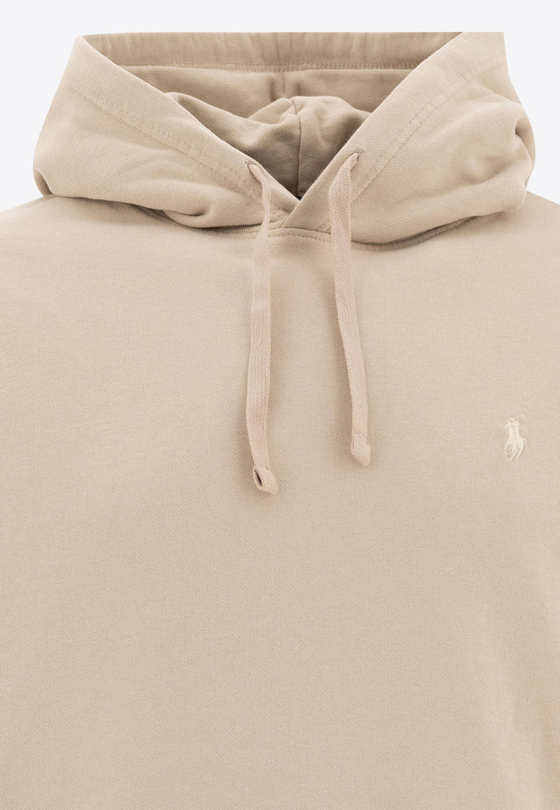 Polo Ralph Lauren Logo Embroidered Hooded Sweatshirt Taupe 710916690029STONEWARE GREY_76904