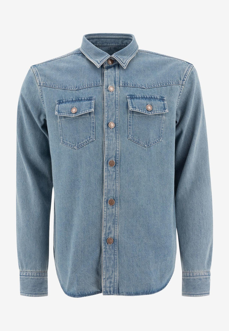Tom Ford Buttoned Denim Shirt Blue HDS008FMC205S25HB520_76982