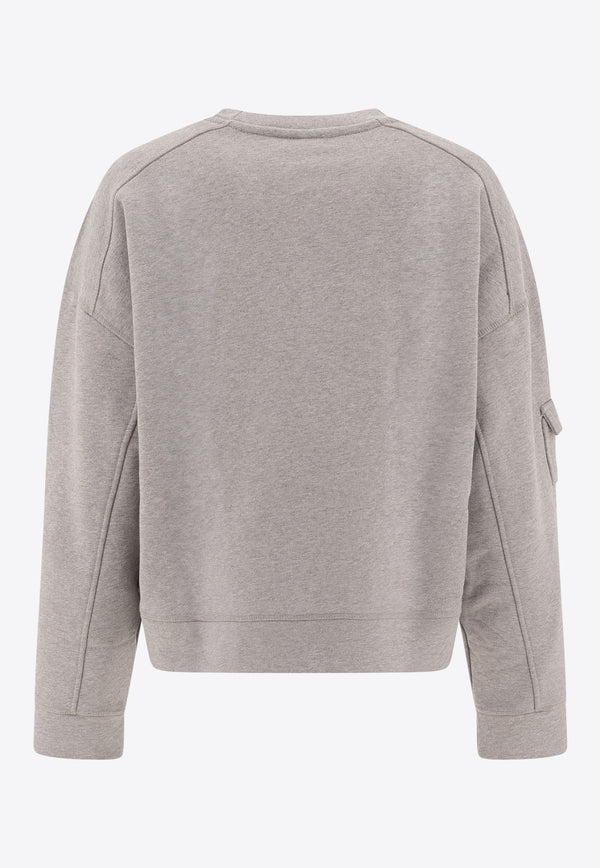 GANNI Oversized Crewneck Sweatshirt T4141921_77178 Gray