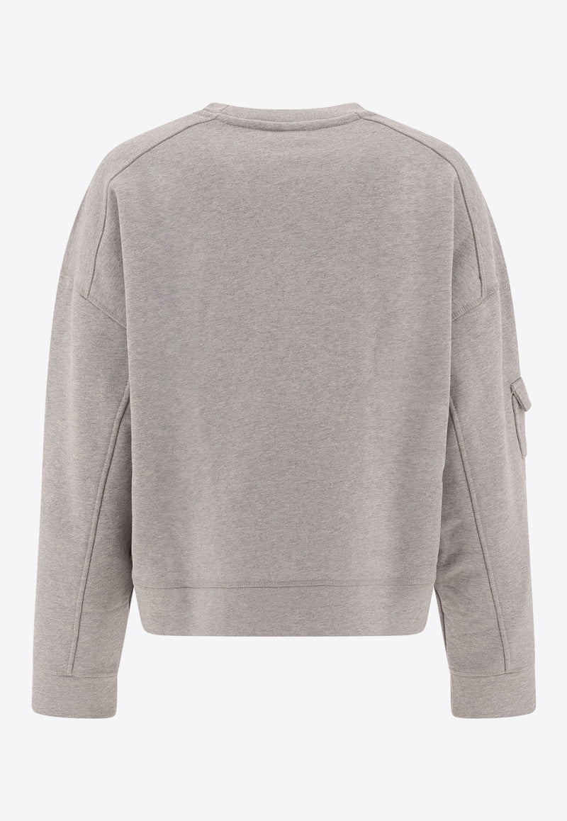 GANNI Oversized Crewneck Sweatshirt T4141921_77178 Gray
