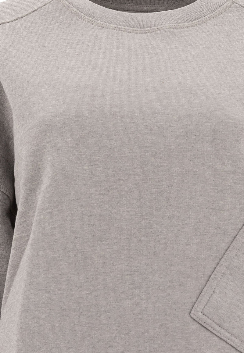 GANNI Oversized Crewneck Sweatshirt T4141921_77178 Gray