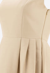 Sandbeige Wool Midi Dress SBB1OP02ACLIGHT YELLOW_77148