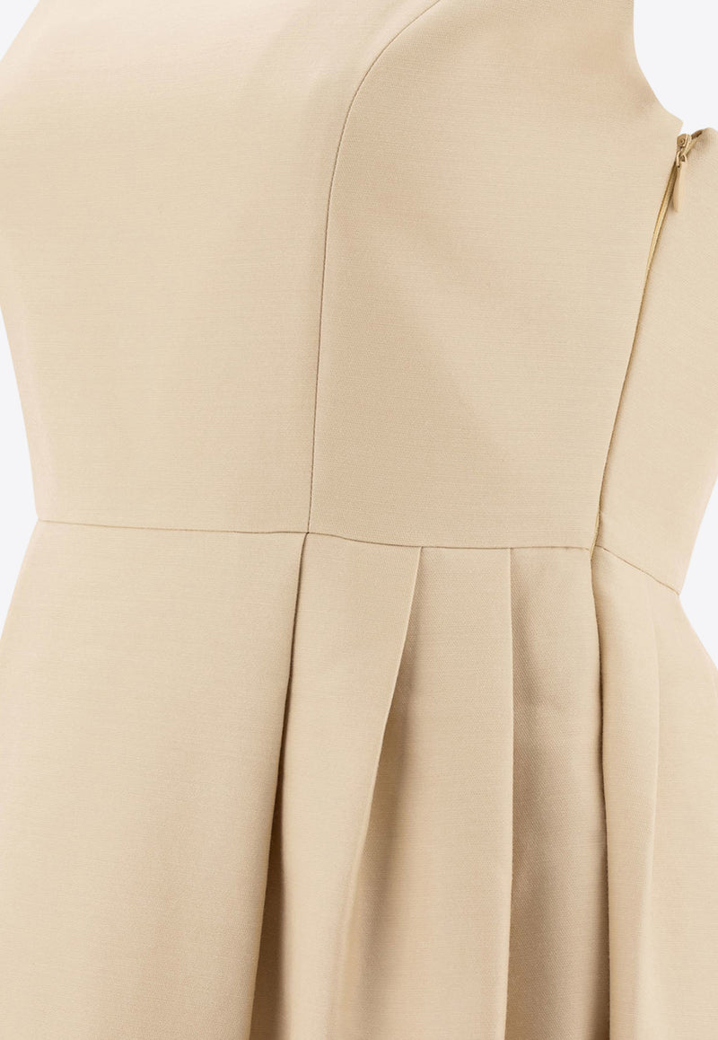 Sandbeige Wool Midi Dress SBB1OP02ACLIGHT YELLOW_77148