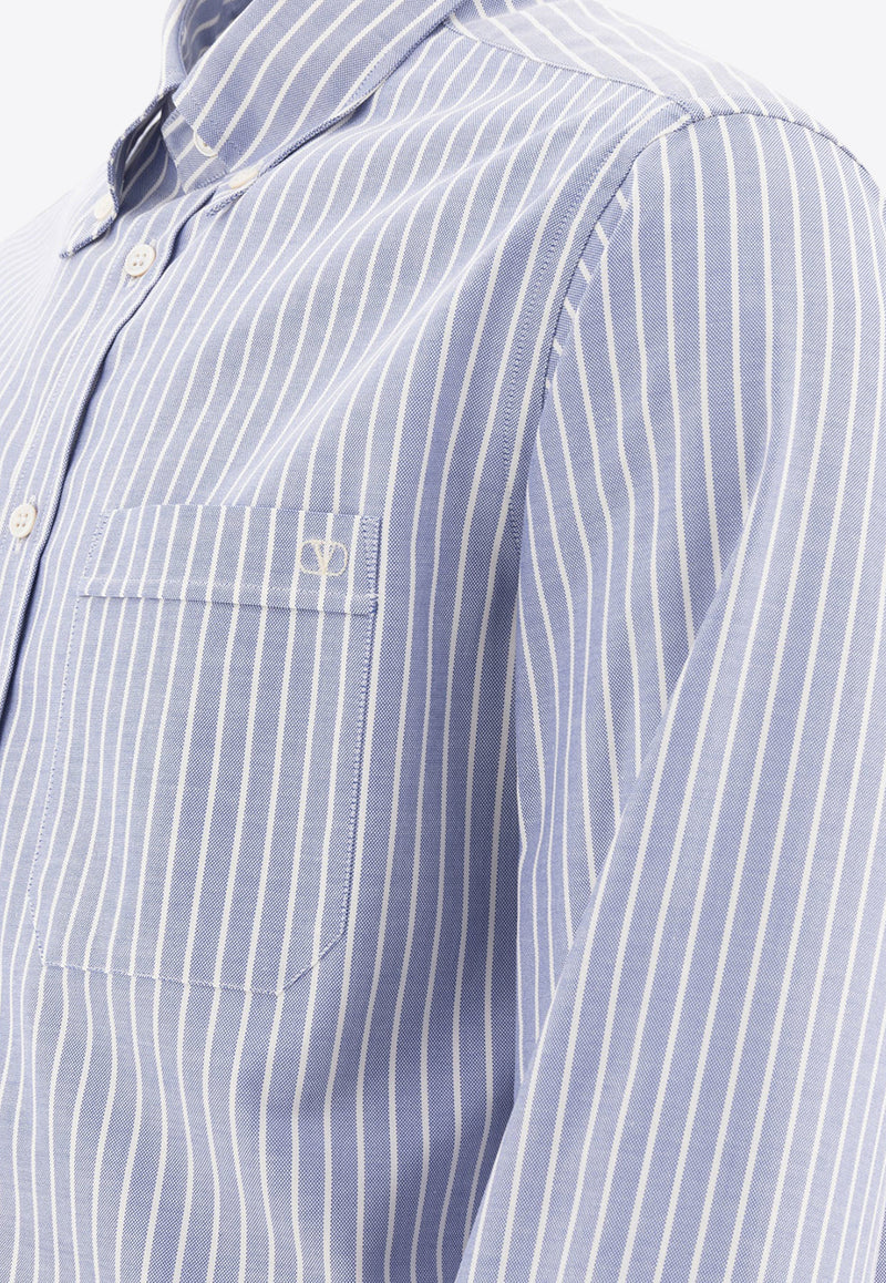 Valentino Striped Button-Down Shirt 6V3ABQ35AL0PG8_77173