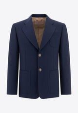Valentino Single-Breasted Wool Blazer 6V3CEG959EBD51_77196