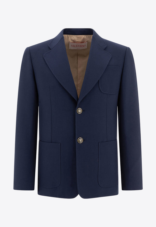 Valentino Single-Breasted Wool Blazer 6V3CEG959EBD51_77196