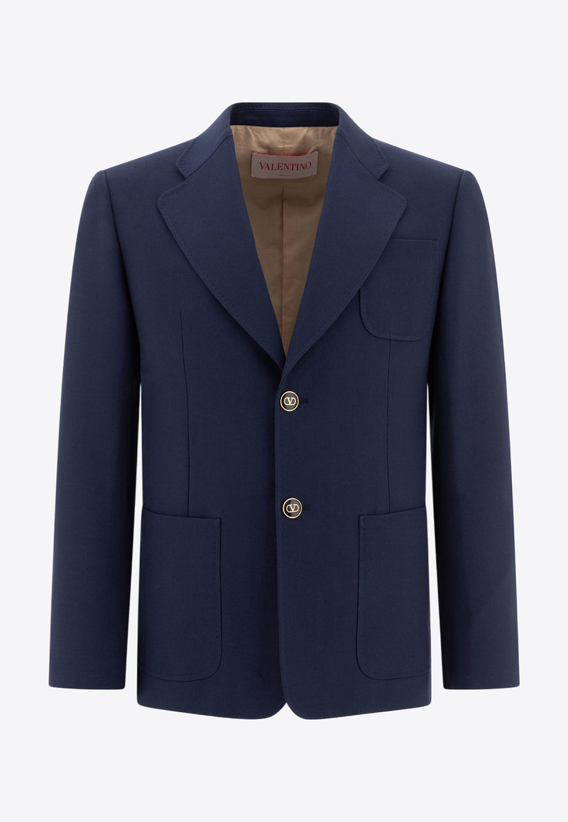 Valentino Single-Breasted Wool Blazer 6V3CEG959EBD51_77196