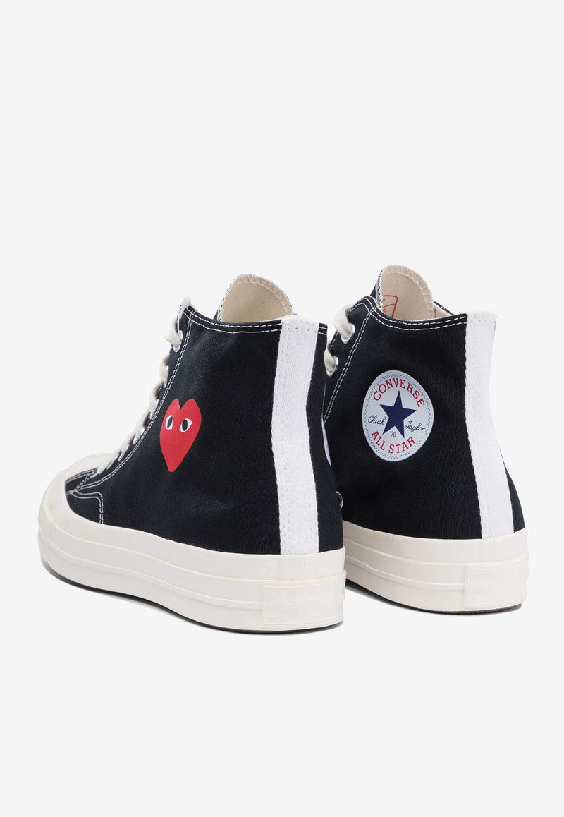 Comme Des Garçons Play X Converse Chuck 70 Spring  High-Top Sneakers Black AZ-K129-001BLACK_77126