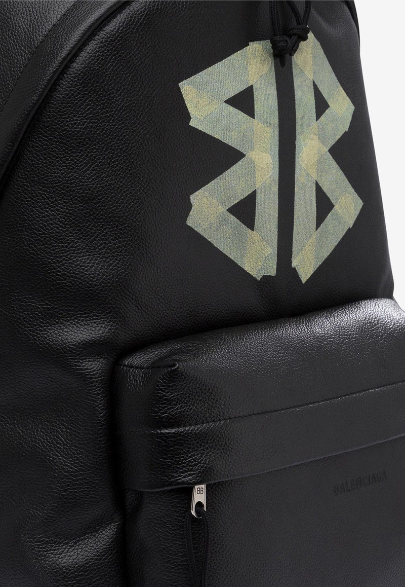 Balenciaga Explorer Leather Backpack Black 5032212ABND1000_77224