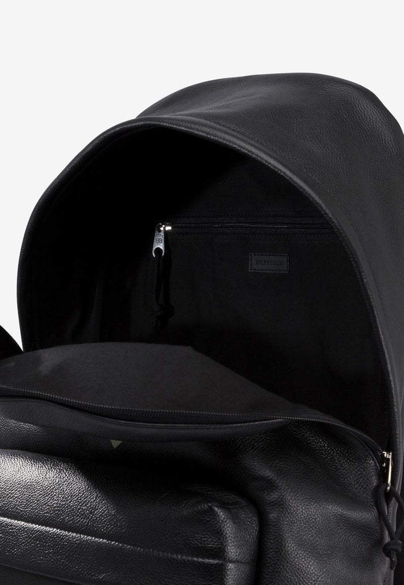 Balenciaga Explorer Leather Backpack Black 5032212ABND1000_77224