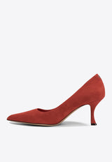 Ferragamo Elydea 75 Suede Pumps Red 0776949_77313