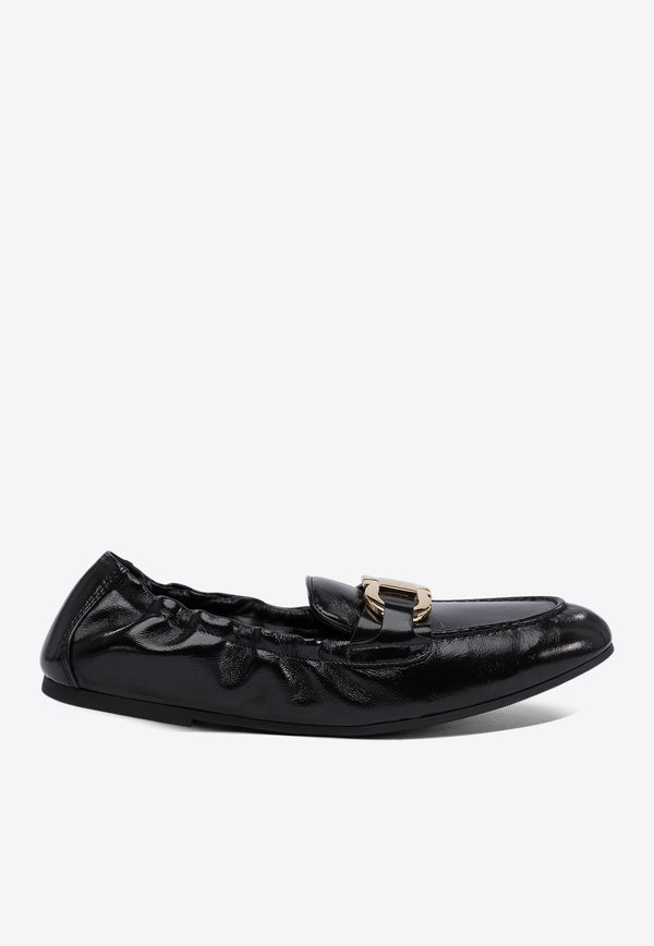 Ferragamo Jodie Elasticated Loafers in Leather 0779660_77414