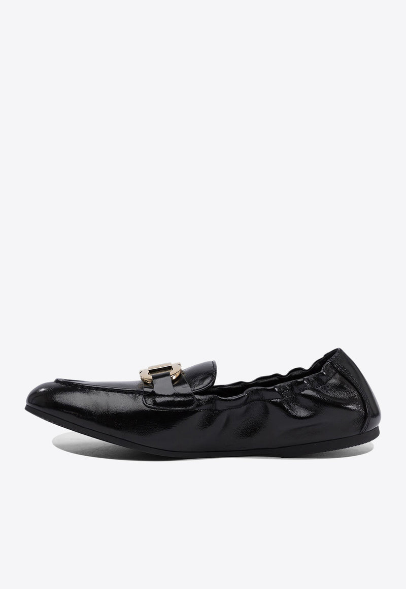 Ferragamo Jodie Elasticated Loafers in Leather 0779660_77414