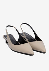 Pierre Hardy Slingback Leather Pumps Beige ABM02CRINCKLED CALFCHALK_77415