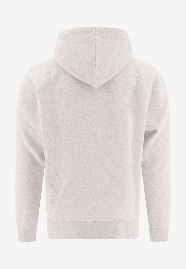 Carhartt Wip Logo Patch Zip-Up Hooded Sweatshirt Gray I03366400J.XX_77466