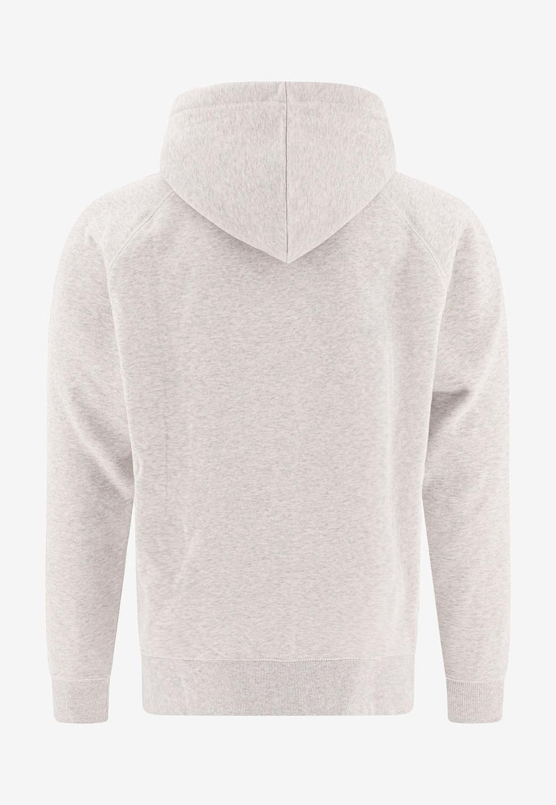 Carhartt Wip Logo Patch Zip-Up Hooded Sweatshirt Gray I03366400J.XX_77466