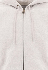 Carhartt Wip Logo Patch Zip-Up Hooded Sweatshirt Gray I03366400J.XX_77466